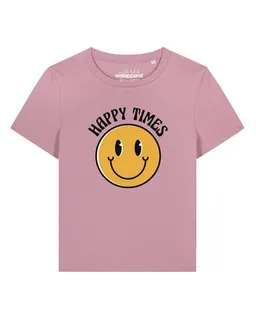 watapparel watapparel T-Shirt Frauen Happy times smiley emoji – Produktbild 1 von 1