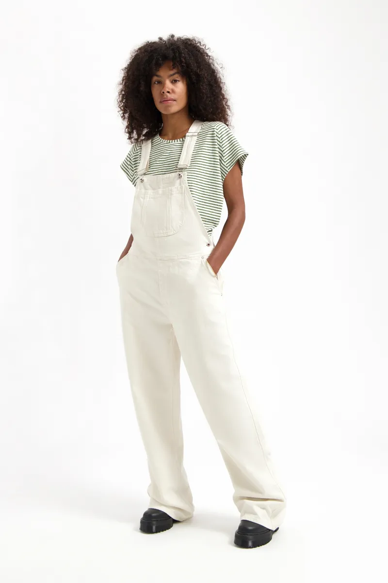 Kuyichi Kuyichi Damen vegan Latzhose Polly Naturweiß, Weiß, – Produktbild 2 von 2