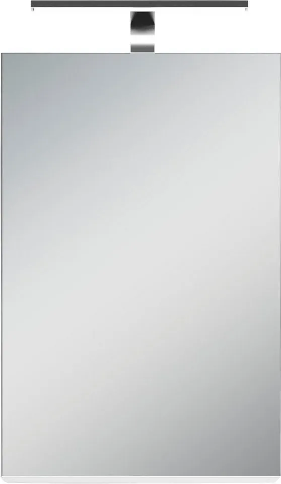 byLIVING Spiegelschrank Serie Spree, in vielen Breiten erhältlich Soft-Close, LED Beleuchtung mit Schalter- und Steckdosenbox, Weiß, – Produktbild 3 von 8