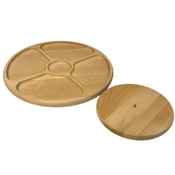 NATUREHOME NATUREHOME drehbares Snack-Rad aus Buchenholz – Produktbild 3 von 4