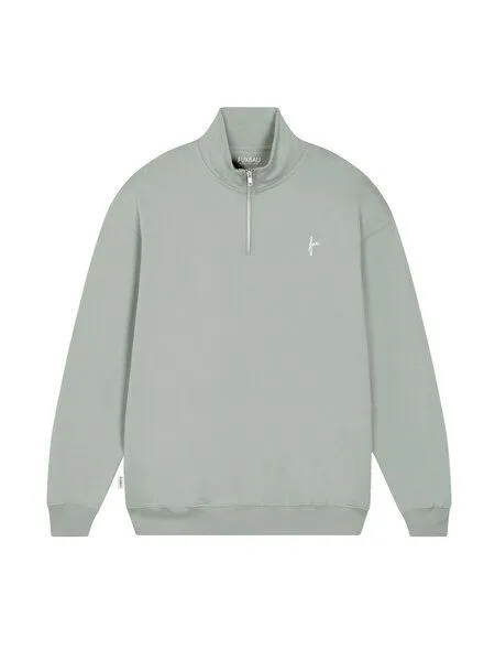 FUXBAU FUXBAU Männer fux Half Zip Sweater, Seegras, – Produktbild 3 von 4