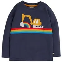 Frugi Frugi Langarm-Shirt Adventure Bagger Regenbogen in blau – Produktbild 1 von 1