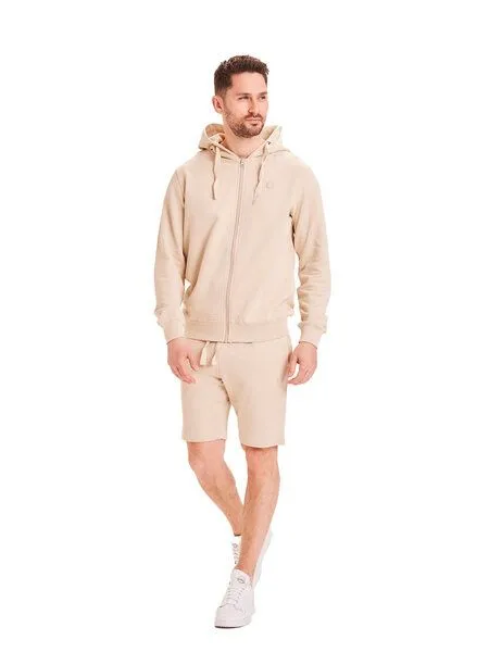 KnowledgeCotton Apparel KnowledgeCotton Apparel Sweatshorts - TEAK sweat shorts - aus Bio-Baumwolle, Beige (light feather gray), – Produktbild 1 von 1