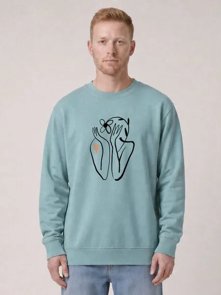 watapparel watapparel Sweatshirt Unisex Self love, Pebble blue, – Produktbild 2 von 2