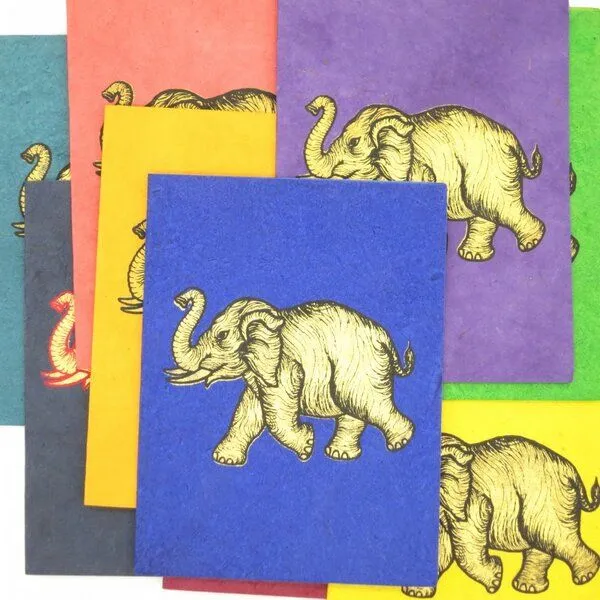 Just Be Just Be Briefkarte Elefant, Dunkelblau, – Produktbild 2 von 3