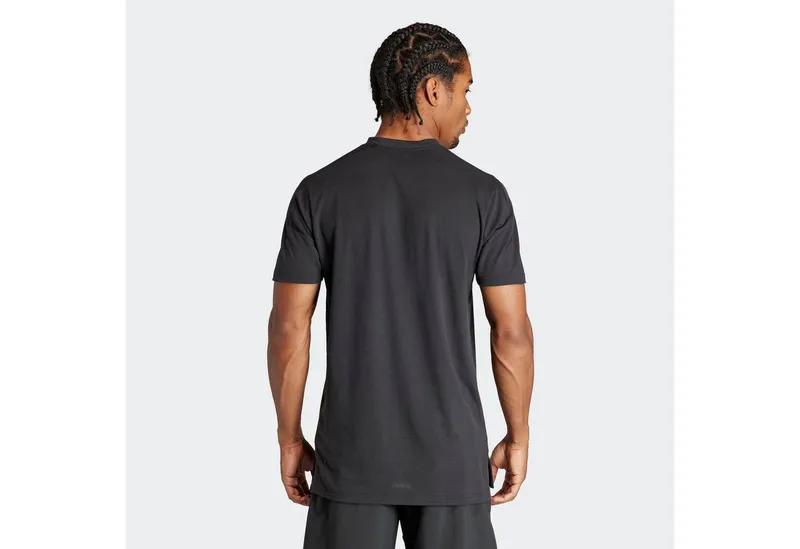 adidas Performance adidas Performance T-Shirt DESIGNED FOR TRAINING WORKOUT mit Rundhalsausschnitt, ohne Verschluss, sportlicher Stil, Schwarz, – Produktbild 2 von 4