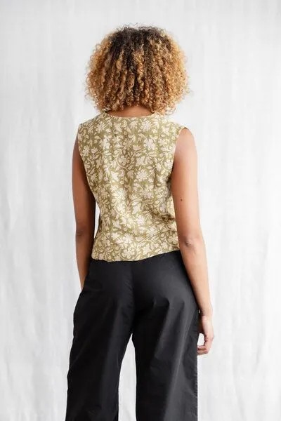 Jyoti - Fair Works Jyoti - Fair Works Hanf/ Tencel Top Chatania, Blockprint, – Produktbild 3 von 4