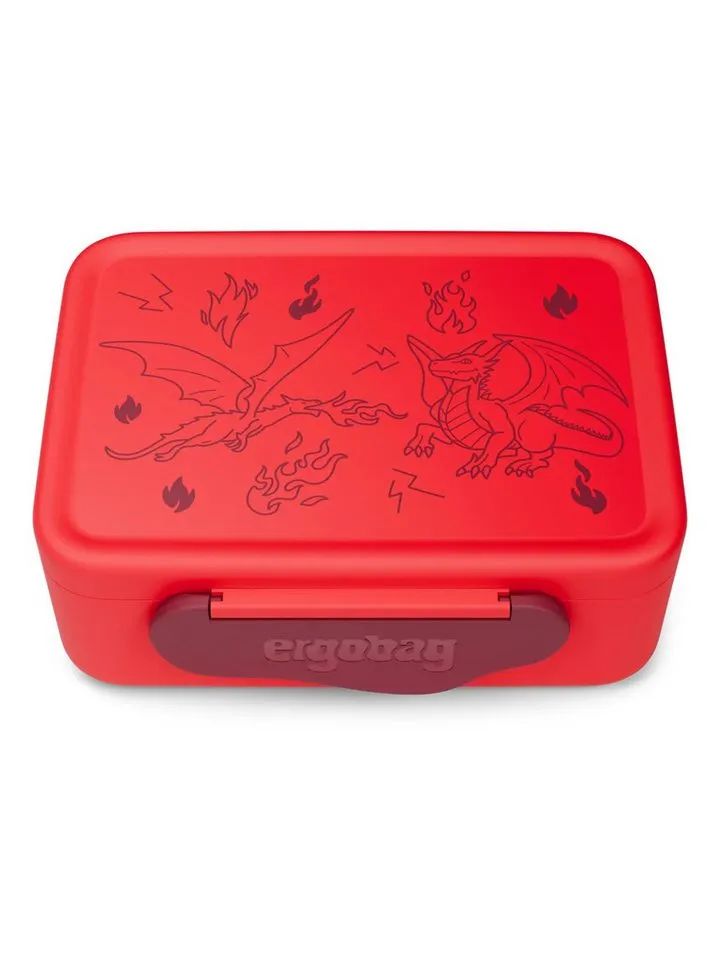 Ergobag Ergobag Lunchbox Brotdose, Kunststoff, (Brotdose, 1-tlg., 1x Brotdose), spülmaschinengeeignet bis 45 Grad, Handwäsche empfohlen, Rot, – Produktbild 1 von 4