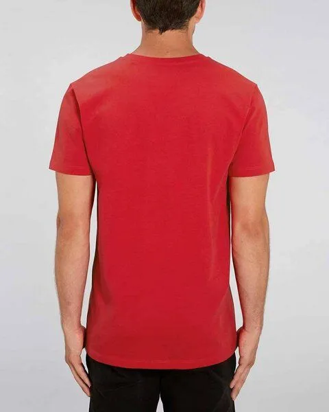 YTWOO YTWOO Männer Bio T-Shirt mit V-Ausschnitt, nachhaltig & fair hergestellt, Rot, – Produktbild 3 von 4