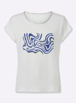 Witt Kurzarmshirt weiß-royalblau-bedruckt – Produktbild 1 von 1