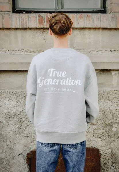 TORLAND Torland Pullover Radder Heavy True Generation, Grau (heather grey), – Produktbild 3 von 4