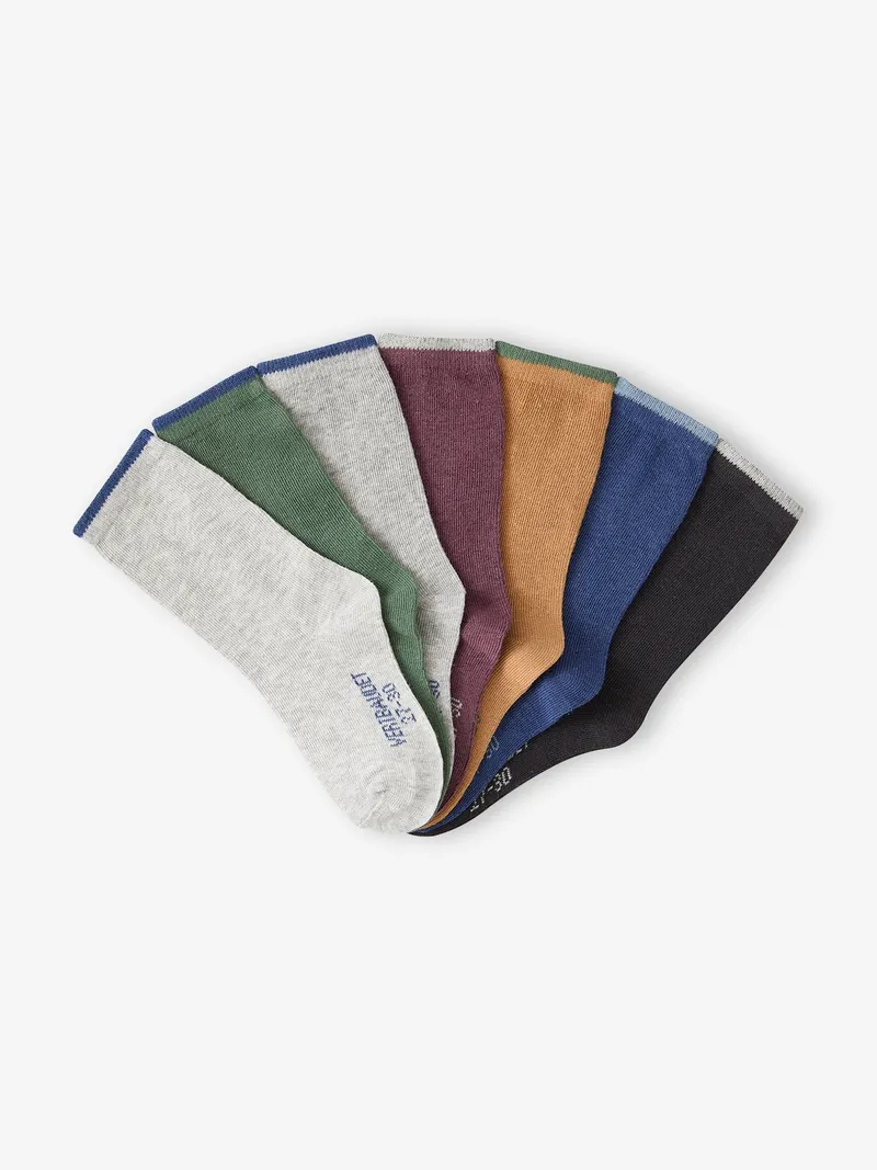 Vertbaudet 7er-Pack Kinder Socken, Beige, – Produktbild 2 von 2