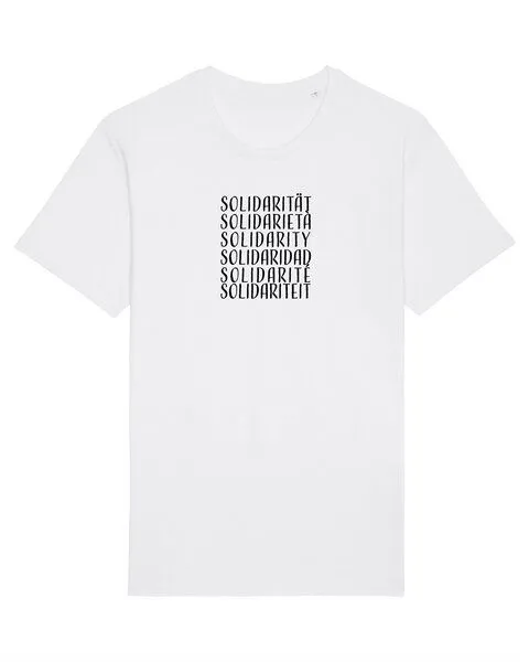 Human Family Human Family Bio Unisex Rundhals T-Shirt "Swing - Solidarity" in 5 Farben, Weiss, – Produktbild 1 von 3