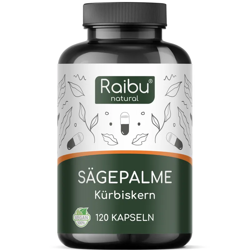 Raibu Organic & Raibu Natural | Natürliche Nahrungsergänzung Raibu Organic & Raibu Natural | Natürliche Nahrungsergänzung Saw Palmetto | 120 Kapseln – Produktbild 1 von 1