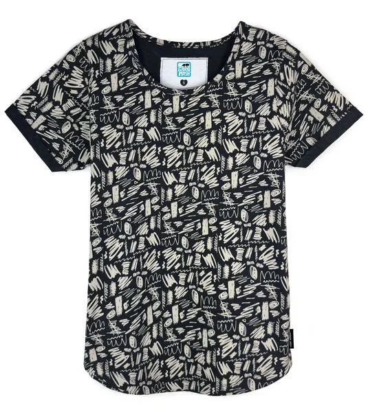 Gary Mash GARY MASH Shirt Ella Scribble aus Biobaumwolle, Scribble (schwarz), – Produktbild 3 von 4