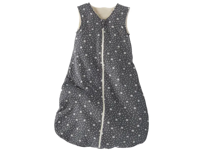 Lilano Lilano Schlafsack Baby Ganzjahr, Baumwolle (kbA)/Schurwolle (kbT), grau Gr.2 (90cm), Grau, – Produktbild 1 von 2