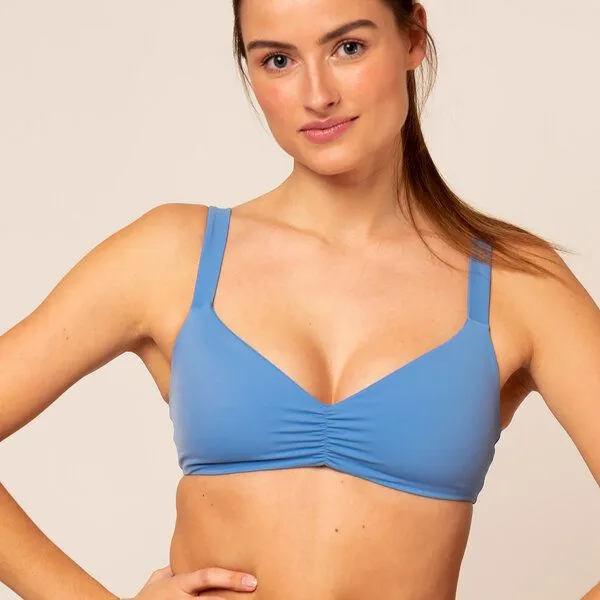 Woodlike Ocean Woodlike Ocean Ruffle Bikini Top - Uni, Blau (koi), – Produktbild 1 von 4