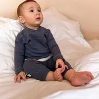OrganicEra Baby Sweatshirt 'OrganicEra' aus Bio-Baumwolle, Indigo melange (blau), – Produktbild 1 von 1