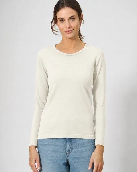 HempAge HempAge Langarmshirt Basic Hanf/Biobaumwolle, Natur, – Produktbild 2 von 3