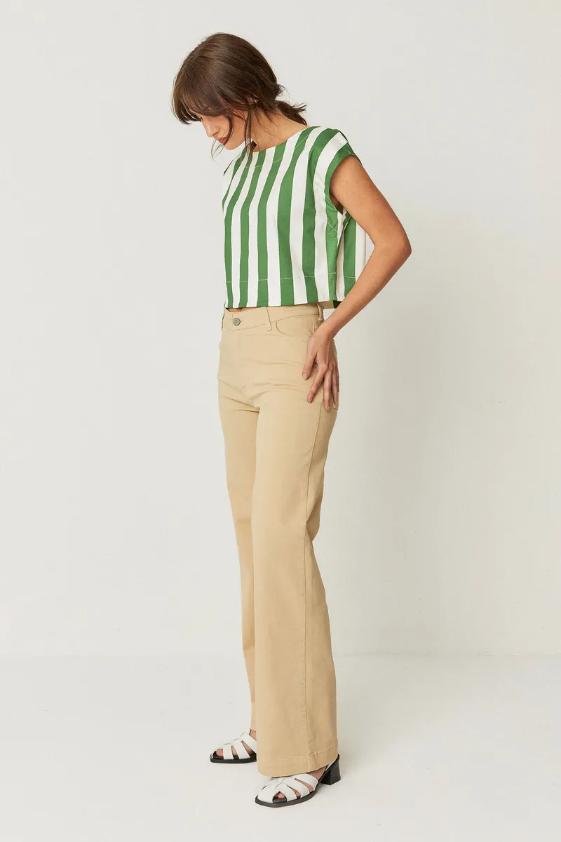 SKFK SKFK Damen vegan Hose Ainhize Beige, Beige, – Produktbild 1 von 4