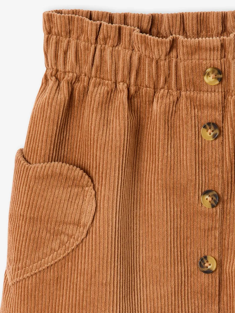 Vertbaudet Mädchen Cordrock mit Herztaschen, Camel, – Produktbild 3 von 3