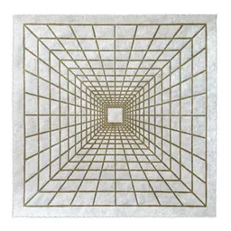 Veskor Cassiopeia Veskor Cassiopeia INTO THE VOID Linoldruck | 22 × 22 cm | Gold auf Naturweiß – Produktbild 1 von 1