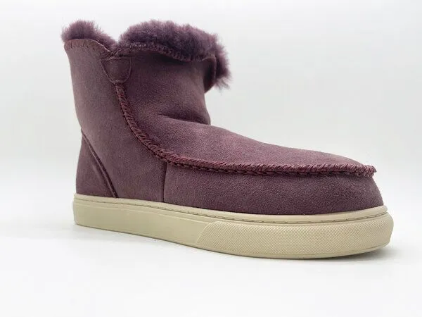 thies Stiefel aus Schaffell "thies Sneakerboot 2", Granate (violett), – Produktbild 2 von 4
