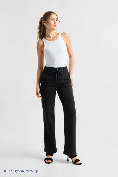 DAWN Damen Jeans DEW Flared High Waist French Pocket DAWN Bio-Baumwolle, Blue, – Produktbild 3 von 8