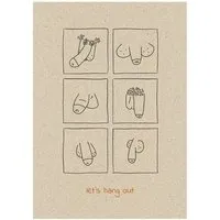matabooks matabooks® Nachhaltige A6 Postkarte aus Graspapier, Hang out, – Produktbild 1 von 1
