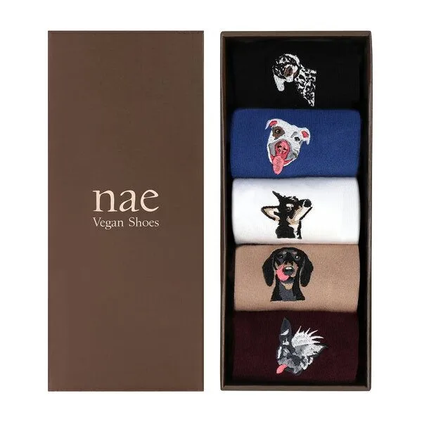 Nae Vegan Shoes Nae Vegan Shoes NAE Doggie Socks - Pack 5, Blue, – Produktbild 1 von 4