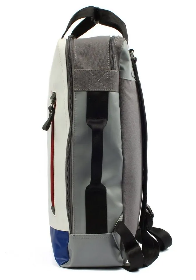 7clouds 7clouds Laptoprucksack Agal 7.2 M, mit recyceltem PET, Blau|rot|weiß, – Produktbild 3 von 5