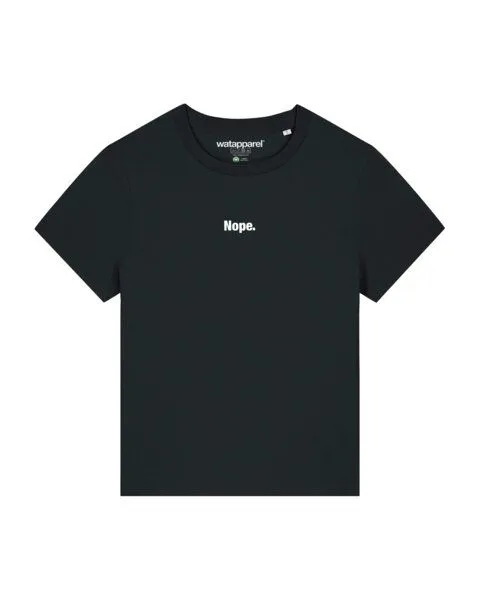 watapparel watapparel T-Shirt Frauen Nope, Black, – Produktbild 1 von 3