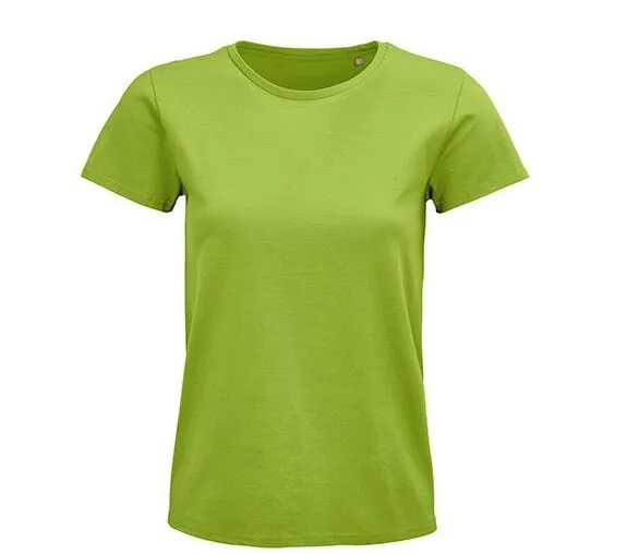 Sol's Sol's Damen T-Shirt Kurzarm Rundhals in 20 verschiedenen Farben aus Bio - Baumwolle, Apple green, – Produktbild 1 von 4