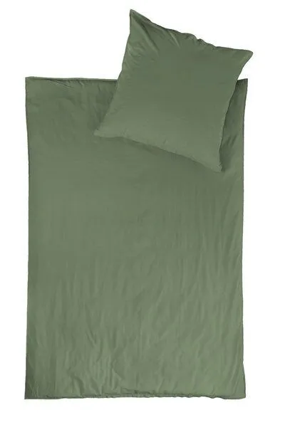 jilda-tex jilda-tex Bettwäsche 100% Bio-Baumwolle 135x200cm / 155x220cm 200x200cm, Salbeigrün ( grün ), – Produktbild 2 von 4