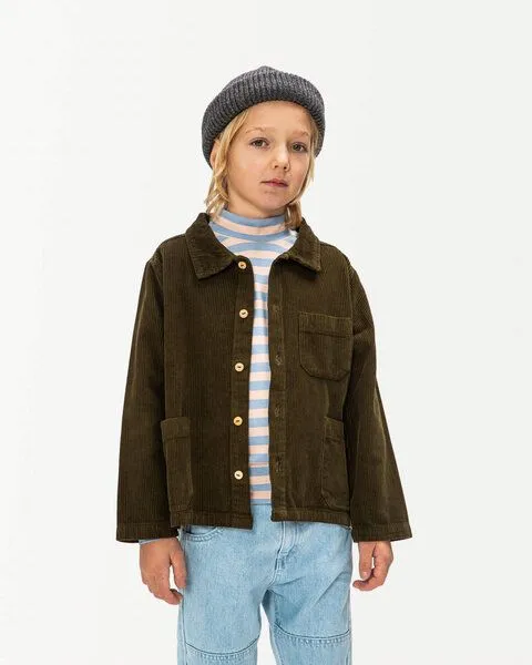 MATONA Matona Kastig geschnittenes Hemd aus Cord für Kinder / Boxy Corduroy Jacket, Moss, – Produktbild 1 von 4