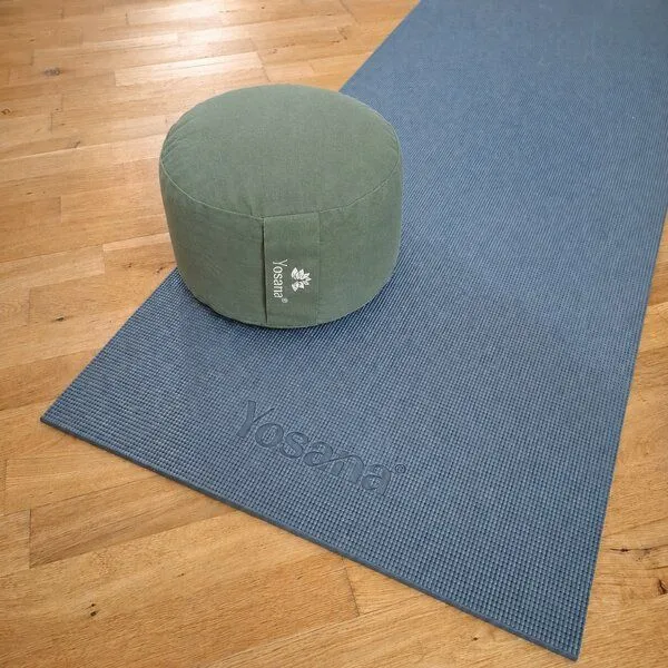 Yosana Yosana Yogakissen rund, Meditationskissen 30x15cm, Olivgrün, – Produktbild 2 von 8