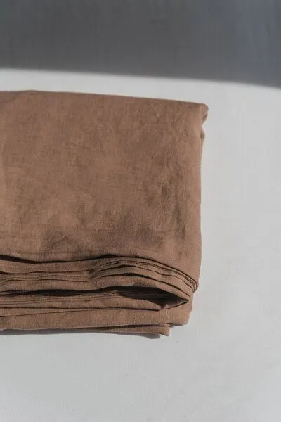 AmourLinen AmourLinen Flaches Leintuch, Rosy brown (braun), – Produktbild 1 von 2