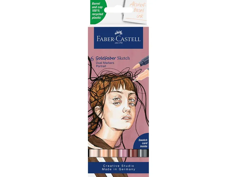 Faber-Castell Faber-Castell 6er-Etui Goldfaber Sketch Marker "Portrait" – Produktbild 2 von 2