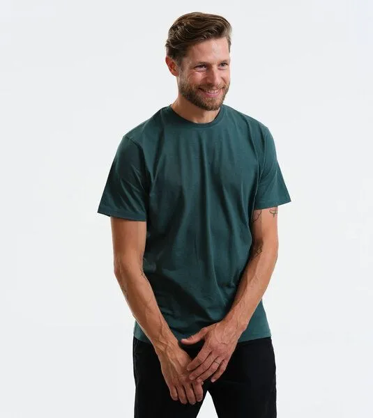 Gary Mash GARY MASH Herren Basic T-Shirt aus Biobaumwolle, Dunkelgrün (grün), – Produktbild 3 von 4