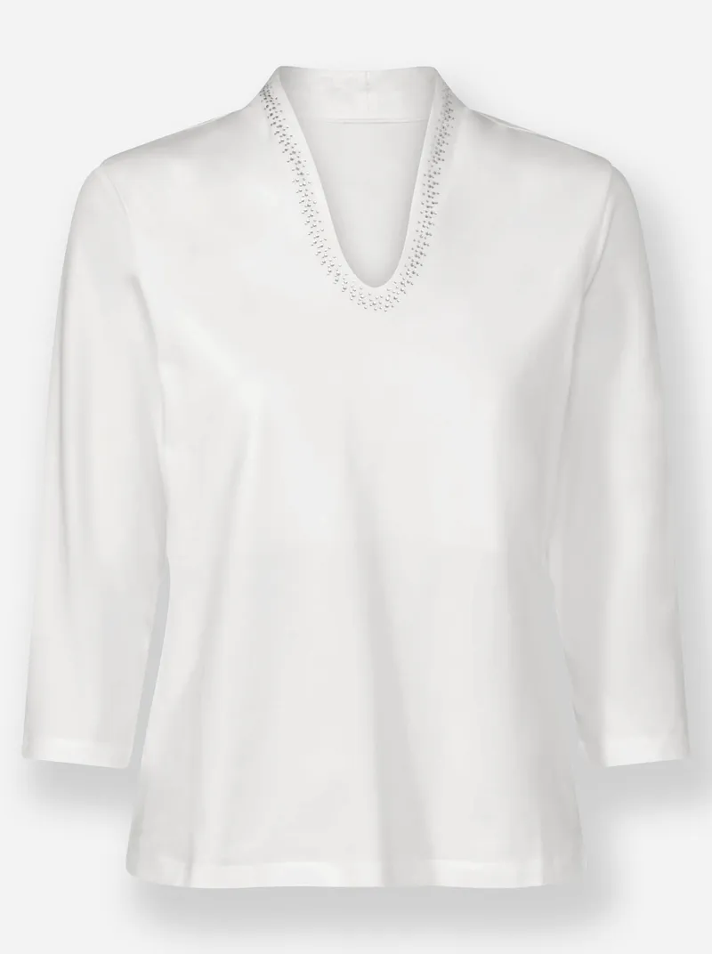 Witt V-Shirt weiß, Weiß, – Produktbild 1 von 2