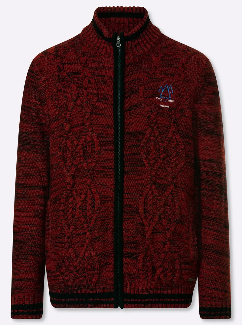 marco donati Strickjacke kirsche-schwarz-meliert, Kirsche-schwarz-meliert, – Produktbild 2 von 2