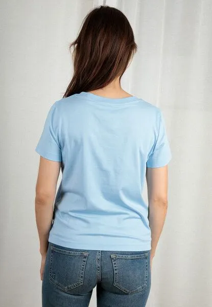 TORLAND TORLAND Damen T-Shirt mit V- Ausschnitt ISLA, Blau (blue soul), – Produktbild 2 von 4
