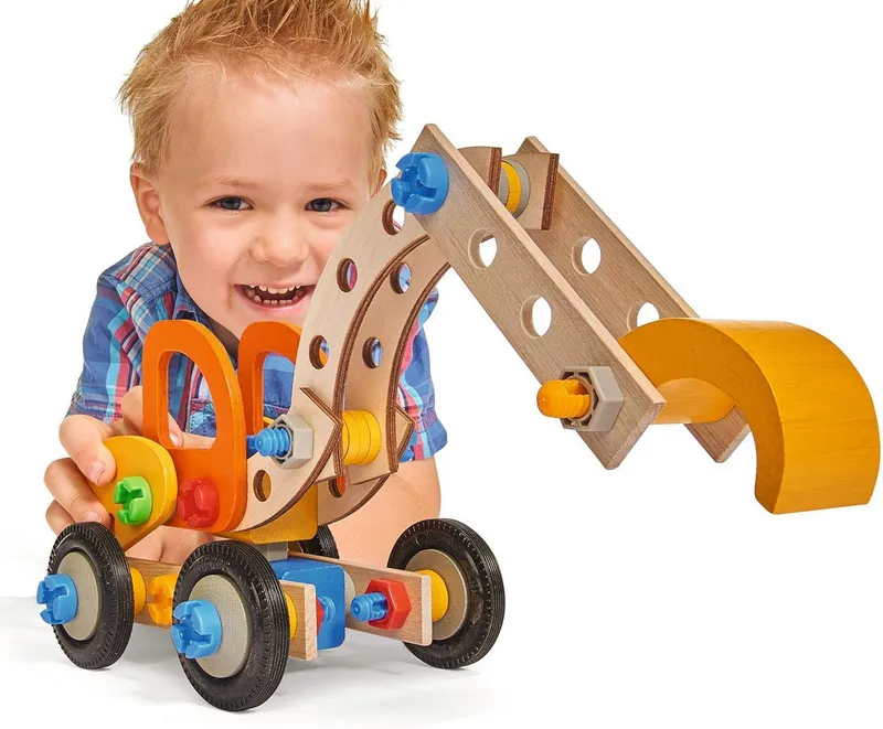 eichhorn eichhorn Constructor Bagger, 90tlg. Konstruktionsspielsteine, (90 St), Bunt, – Produktbild 1 von 5