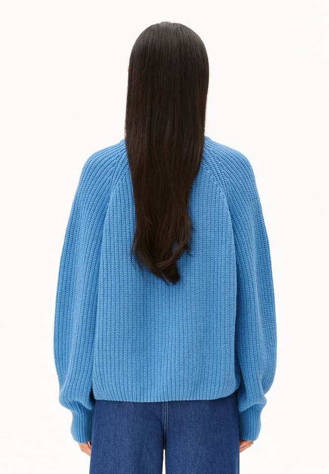 ARMEDANGELS ARMEDANGELS Strickpullover KAAGI Pullover aus Bio-Woll Mix Loose Fit, Blau, – Produktbild 4 von 5