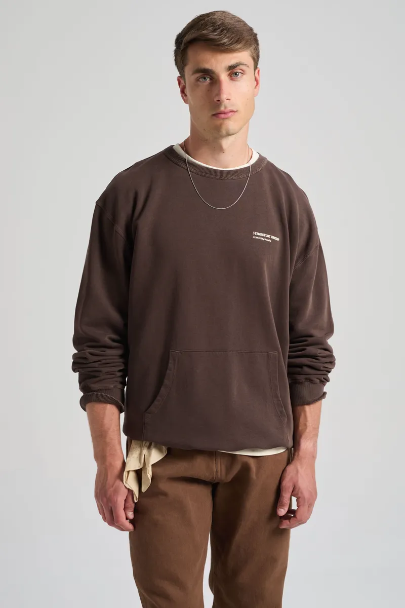Trendsplant Trendsplant Herren vegan Oversized-Sweatshirt Core Mit Kaffeebohne, Braun, – Produktbild 2 von 2