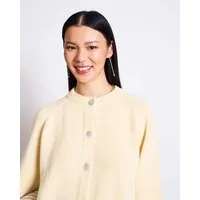JAN N JUNE JAN N JUNE RELAXED CREWNECK CARDIGAN SIVIA GOTS, Buttermilk, – Produktbild 1 von 1