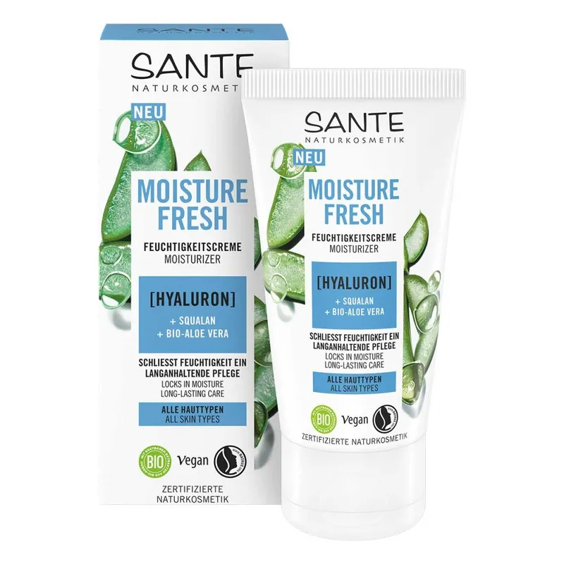 Sante Sante Moisture Fresh Feuchtigkeitscreme mit Hyaluron, Squalan & Bio-Aloe Vera – Produktbild 1 von 2