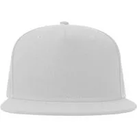 Atlantis Headwear Atlantis Headwear Atlantis recycelte Flat-Cap mit Kunststoffverschluss, Weiss, – Produktbild 1 von 1