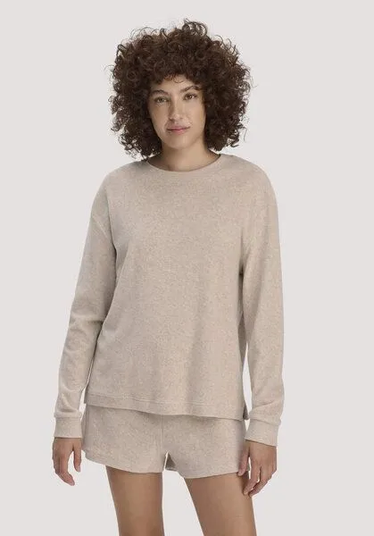 hessnatur hessnatur Frottee Loungeshirt Oversize PURE COTTON aus reiner Bio-Baumwolle, Düne, – Produktbild 1 von 4