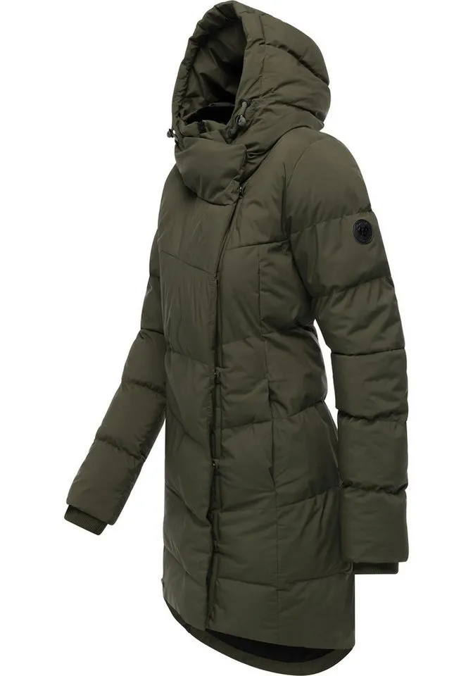 ragwear ragwear Wintermantel Pavla Soft YOUMODO Wasserdichter Steppmantel mit Fleecekragen, Grün, – Produktbild 3 von 3